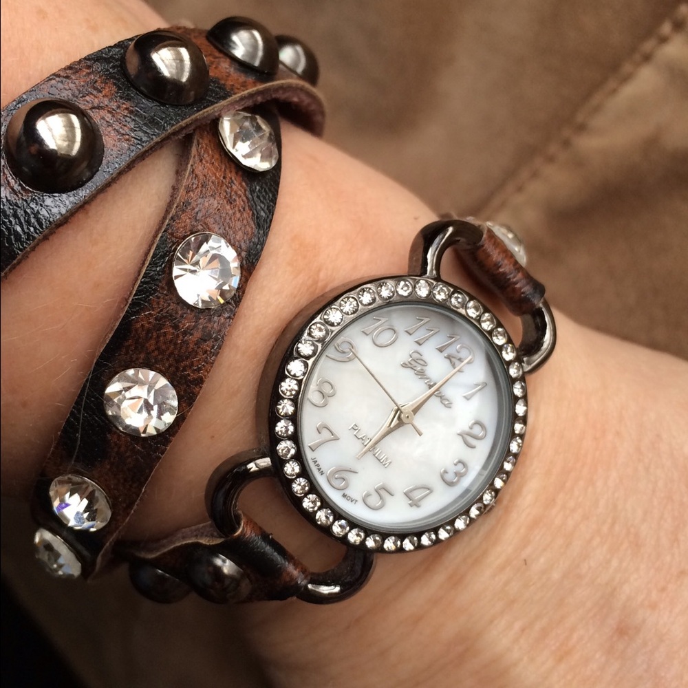 Elegant Brown and Silver Women's Watch